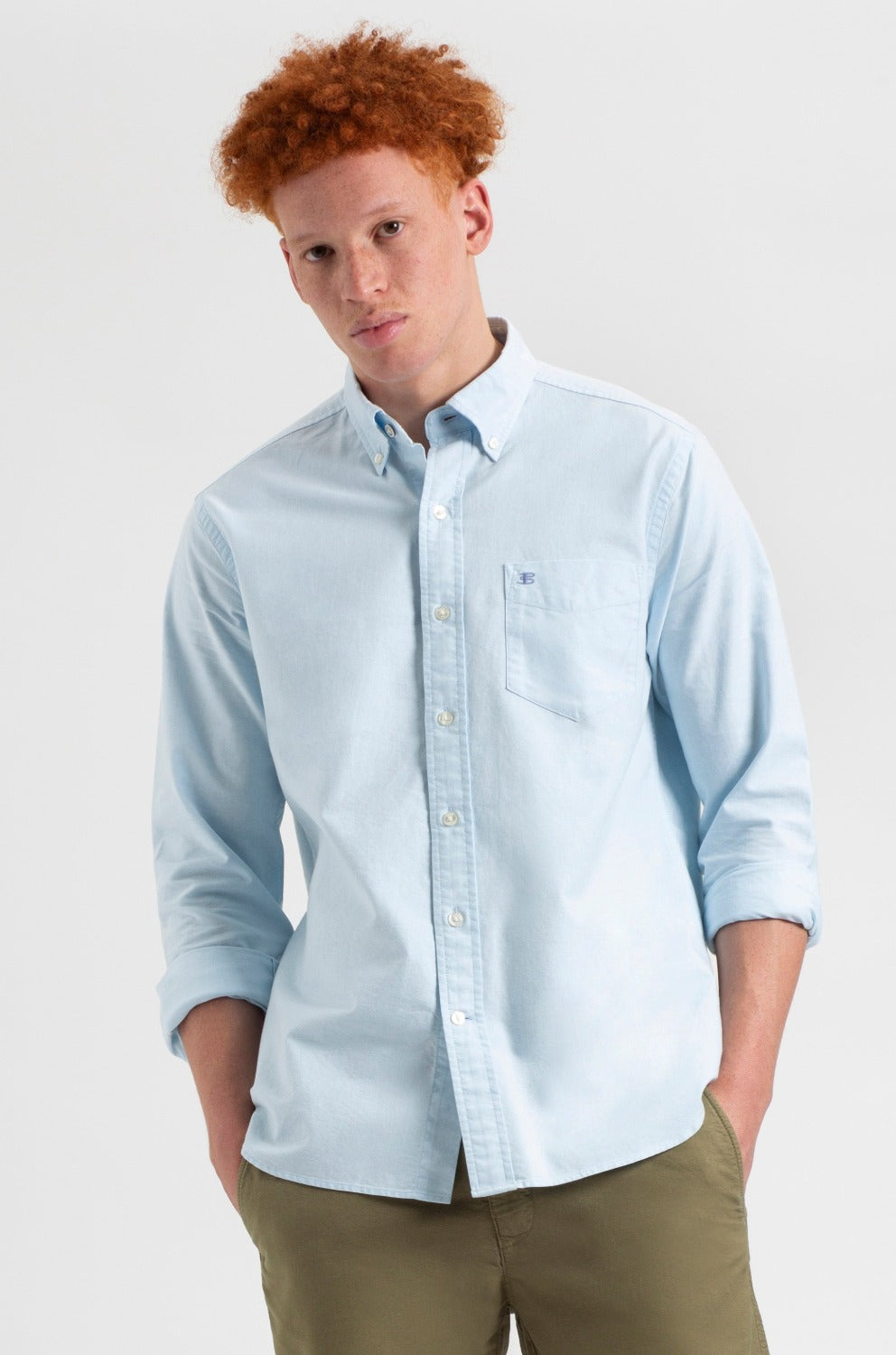 Chemises Ben Sherman St. Ives Resort Oxford Bleu | HBC-33006881